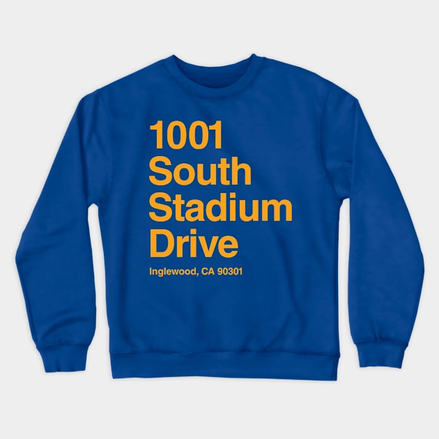 Los Angeles Rams Football Stadium Crewneck Sweatshirt by Venue Pin